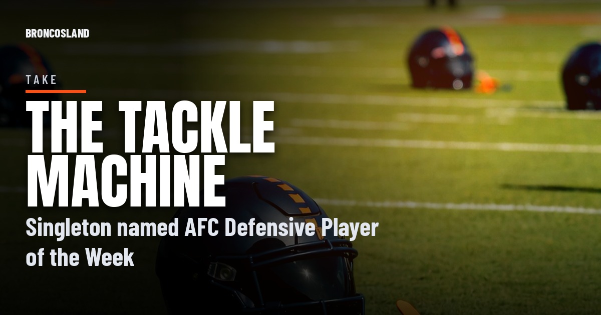 Alex Singleton Is the NFL's Tackle Machine, and the League Finally Noticed