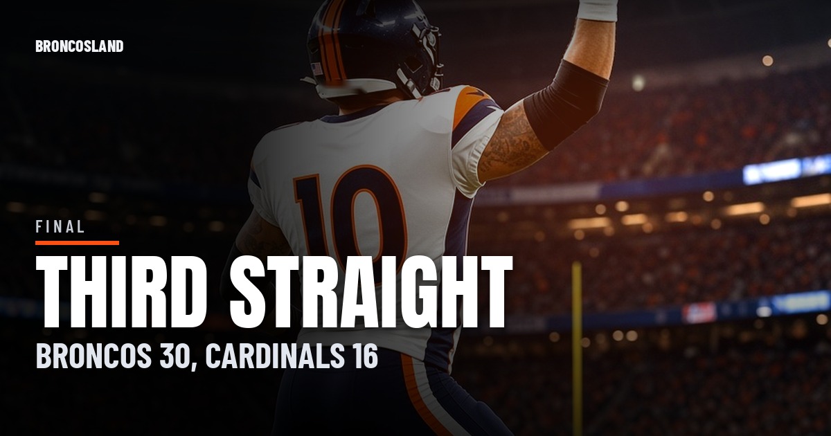 Broncos 30, Cardinals 16: Bo Nix's 62-Yard TD Run Sparks Denver's Fifth Win