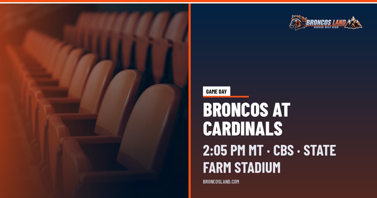 Broncos at Cardinals Preview: Denver Favored by 4.5 in Arizona (2:05 PM MT, CBS)
