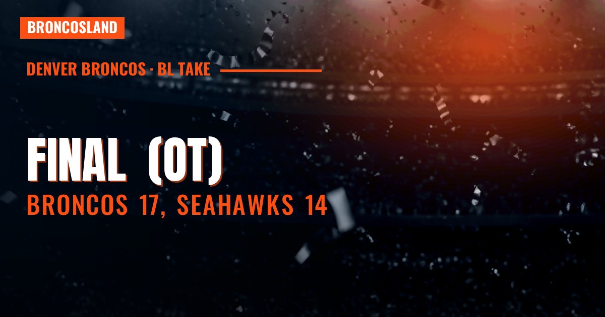 FINAL (OT): Broncos 17, Seahawks 14