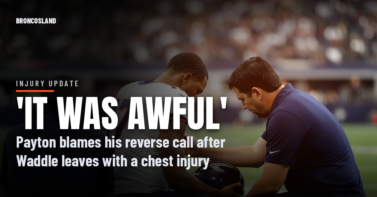 Sean Payton Calls His Own Reverse 'Awful' After Jaylen Waddle Leaves Broncos' Win With a Chest Injury